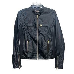 Authentic True Religion Leather Biker Jacket‎ SZ M